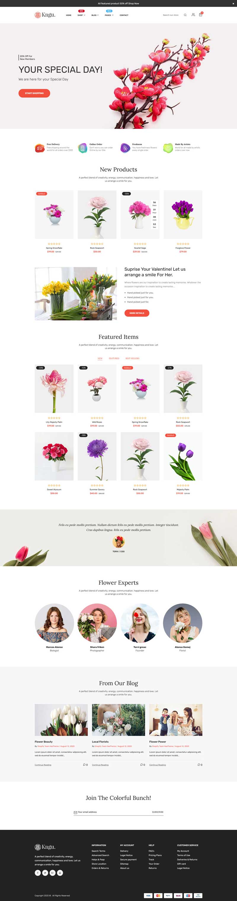 网上鲜花店铺电商网站html5模板