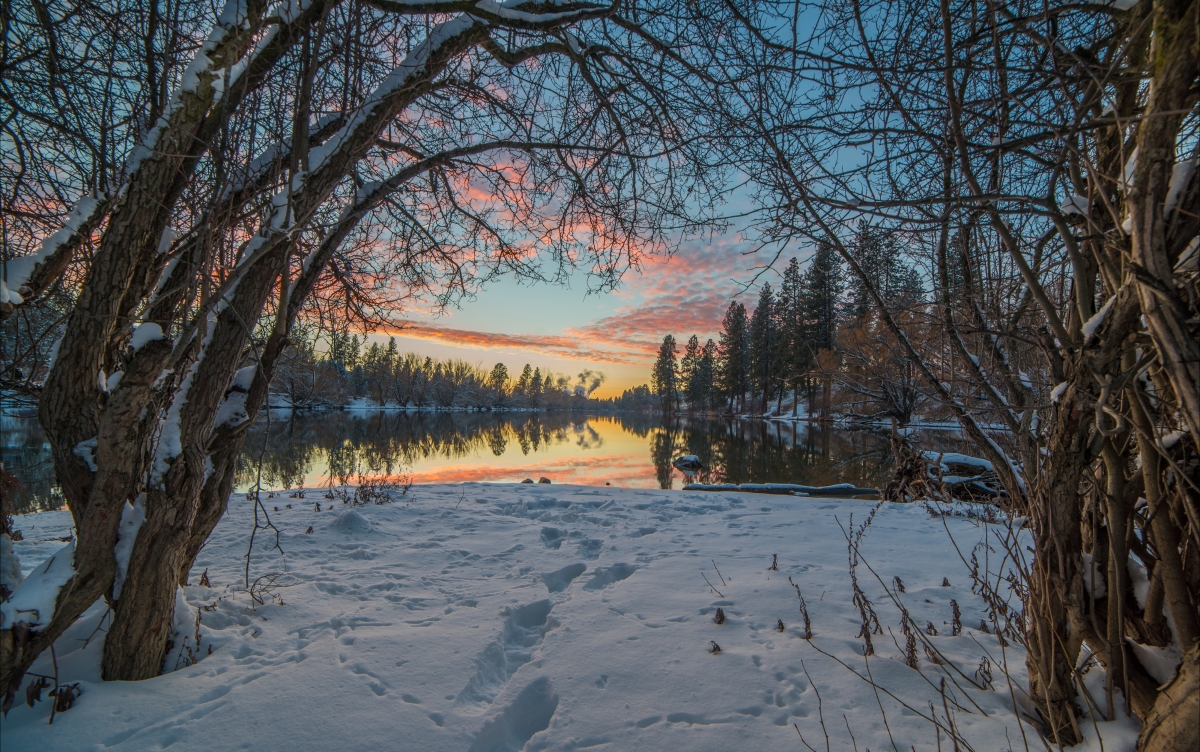 自然 雪 冬天 4K风景图片