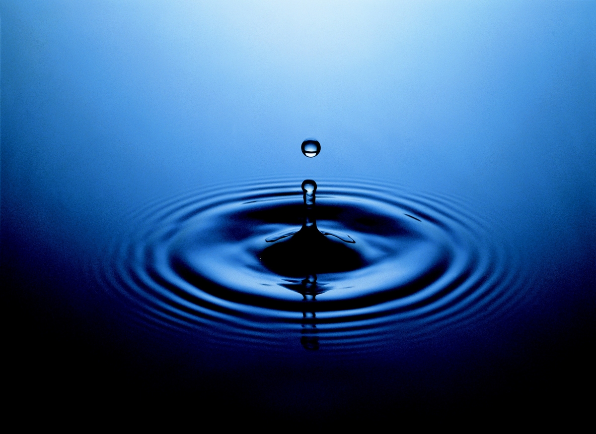水滴 蓝色 美丽 水波 图片