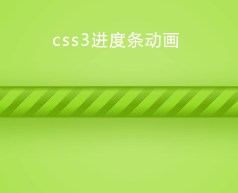 css3绿色条纹动态进度条动画特效
