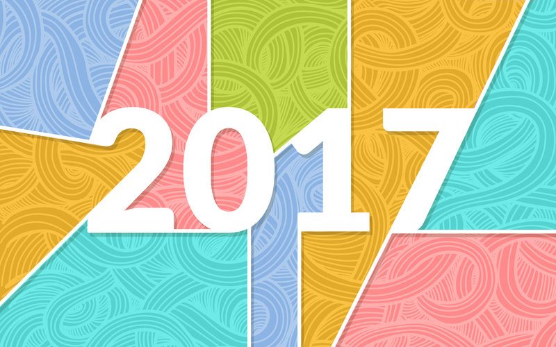 2017新年拼接色块海报背景