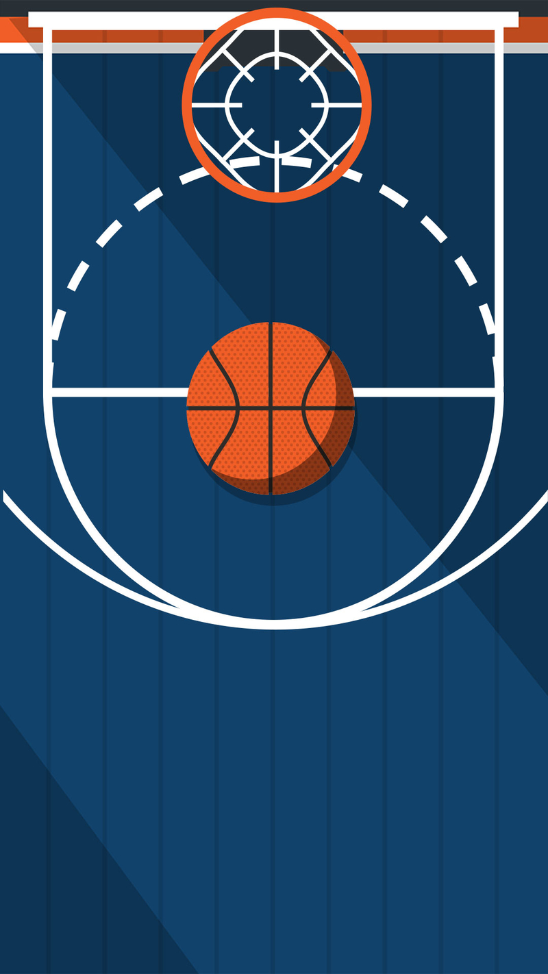 简洁世界篮球日手机海报图