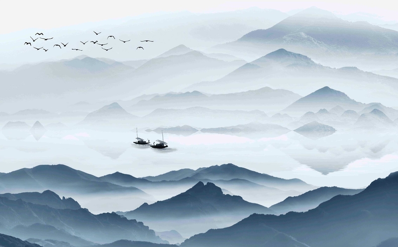 水墨山水风景中国风