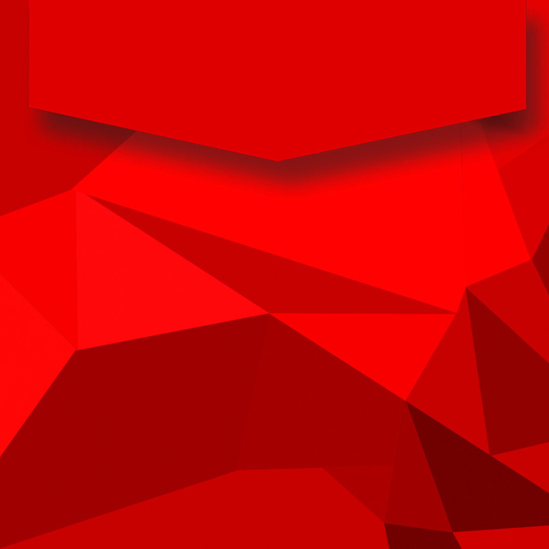 3d立体红色多边形背景