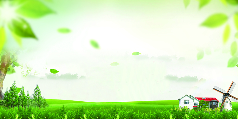 绿色清新大气环保世界卫生日宣传展板背景
