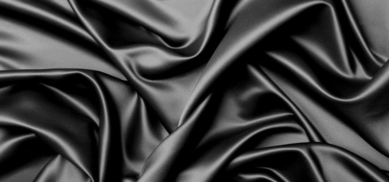 黑色高档丝绸面料素材