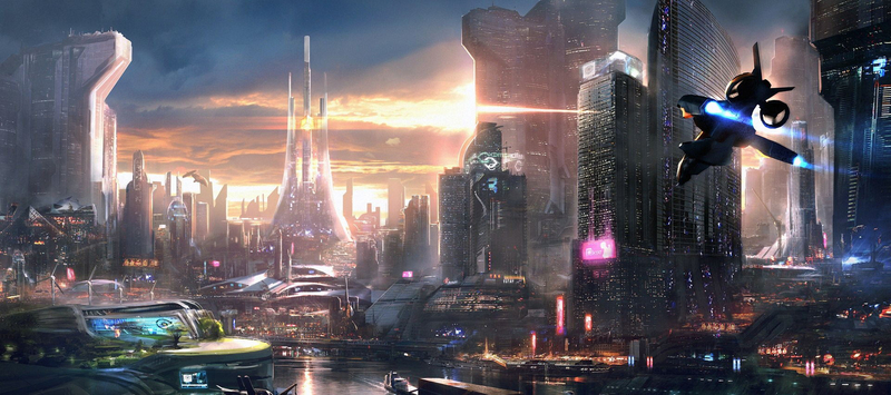 未来城市科幻世界游戏场景banner