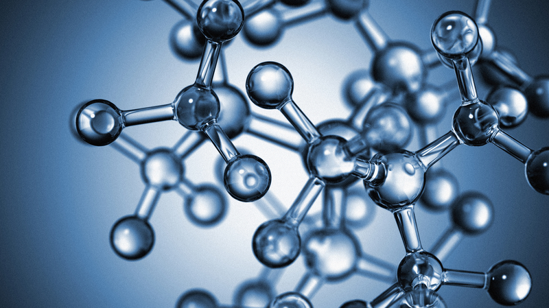 蓝色分子科技背景素材