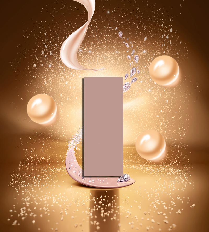 金粉珍珠化妆品海报背景