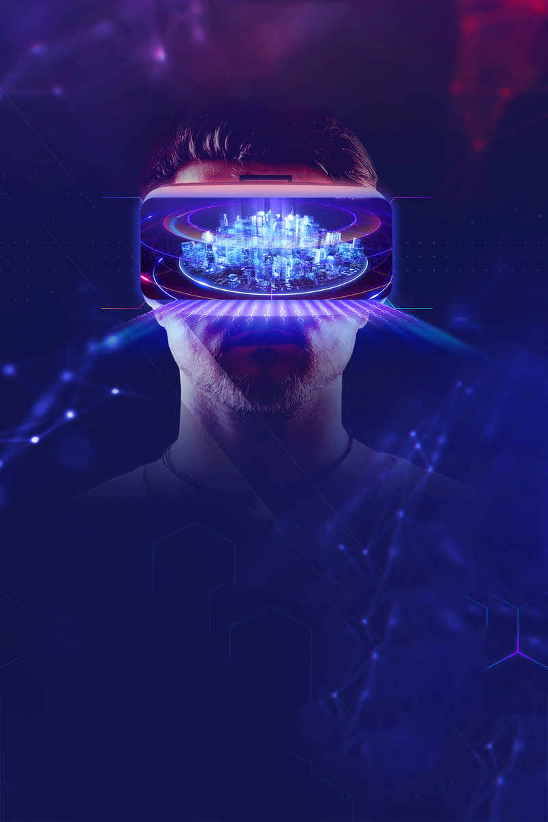 VR为体验而生体验馆VR宣传海报