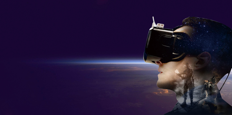 大气科幻VR未来主题海报背景素材