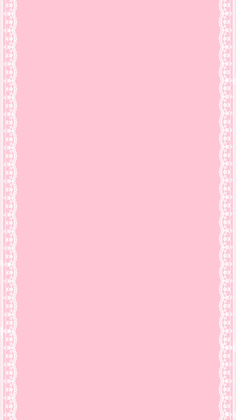 粉色纯色背景白色蕾丝边框H5背景素材