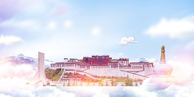 西藏布达拉宫旅游背景