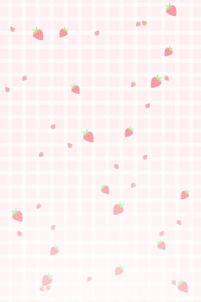 粉色草莓网格背景