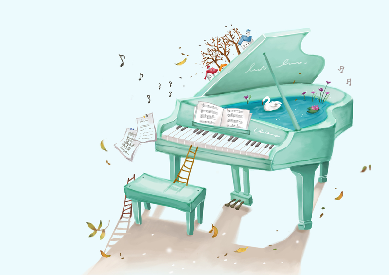 钢琴音乐会海报背景设计