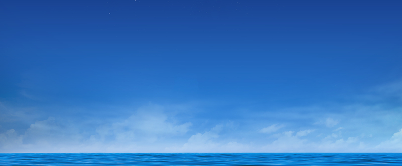 蓝天蓝色海平面