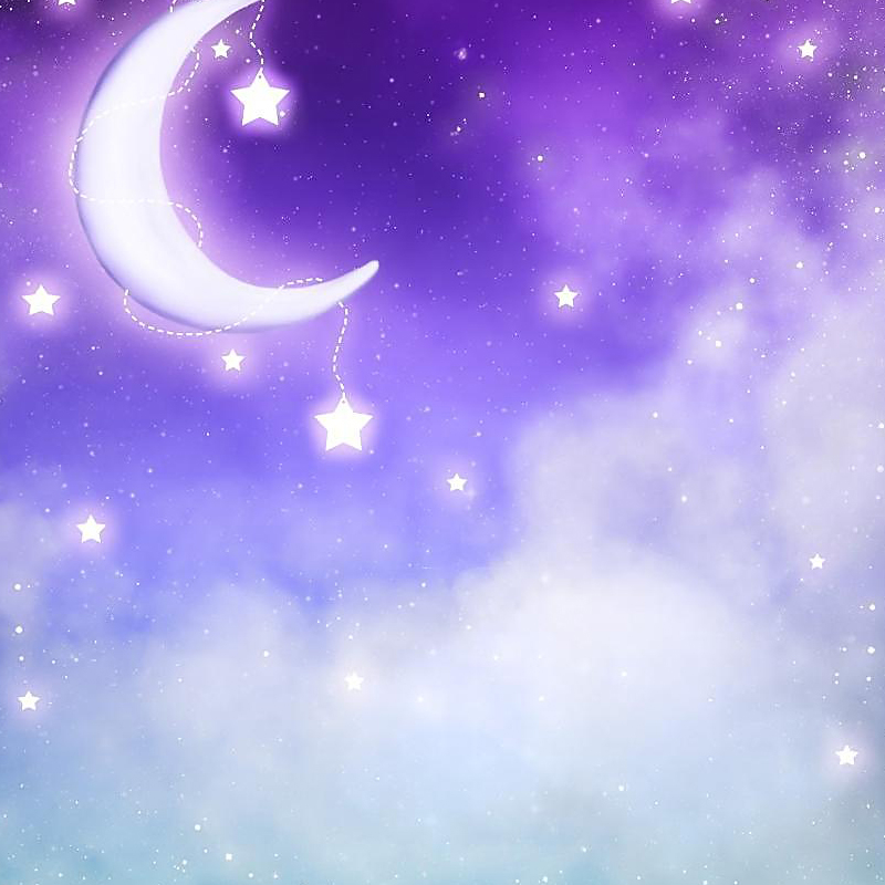 紫色梦幻月夜背景图