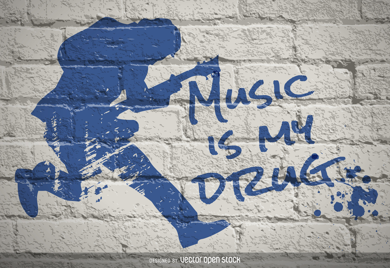 音乐是我的毒品主题海报背景