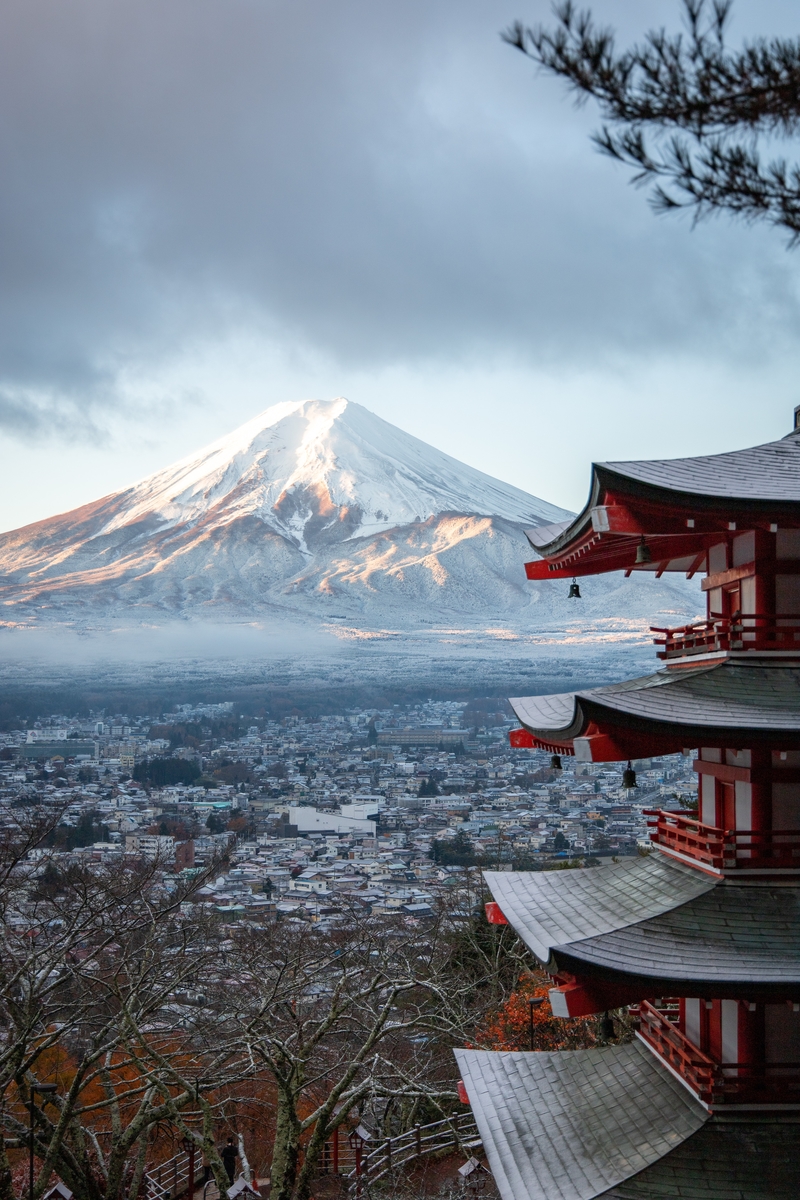 日本的富士山景色