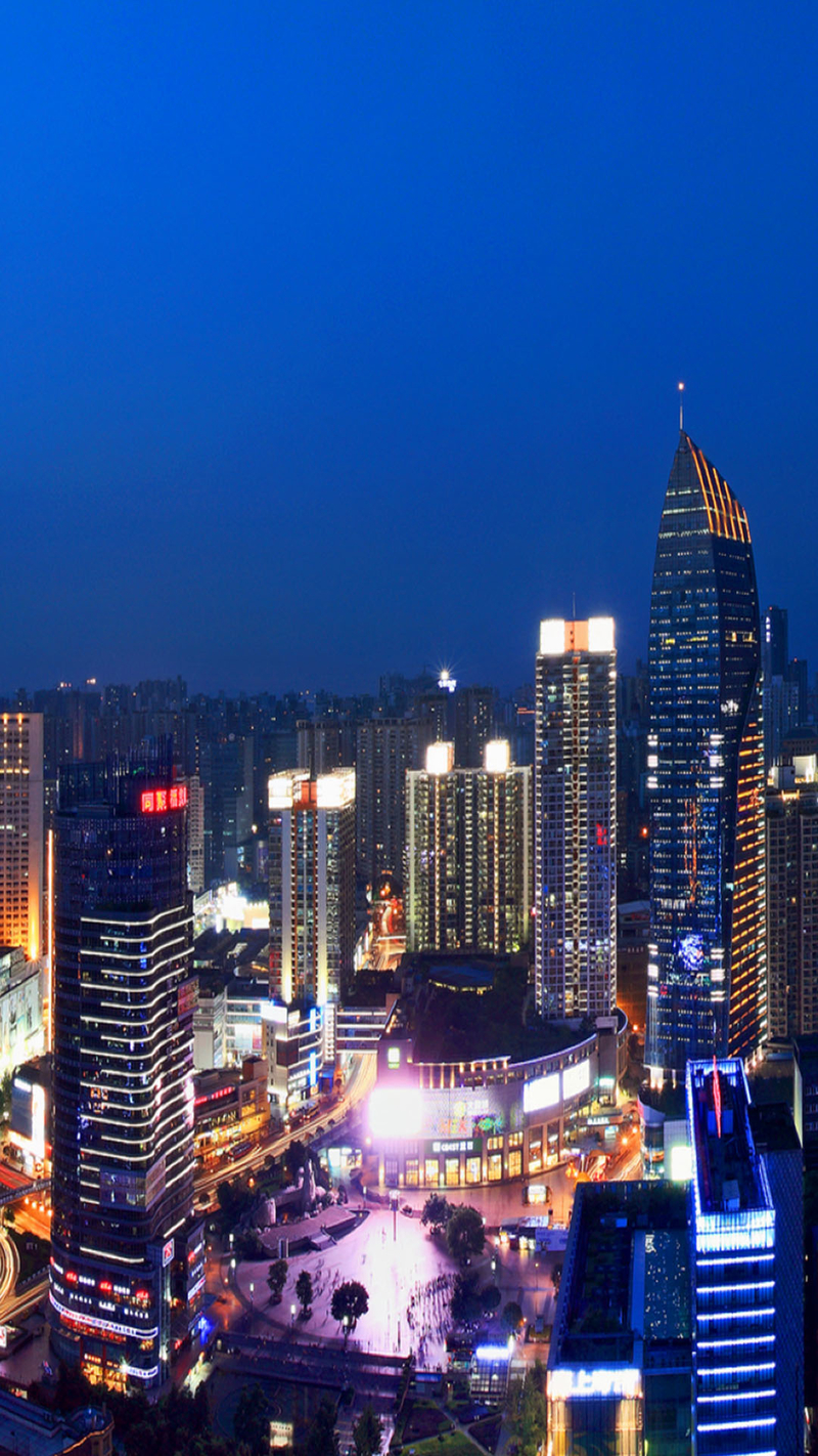重庆市夜景H5素材背景