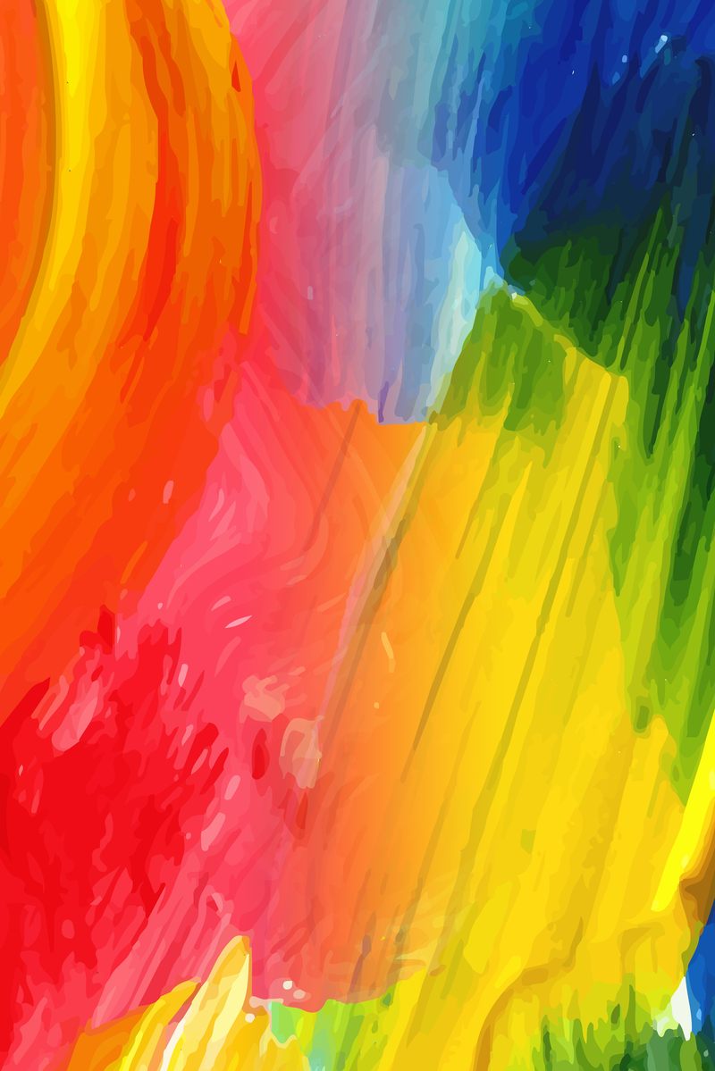 彩绘画笔颜料彩虹色背景图