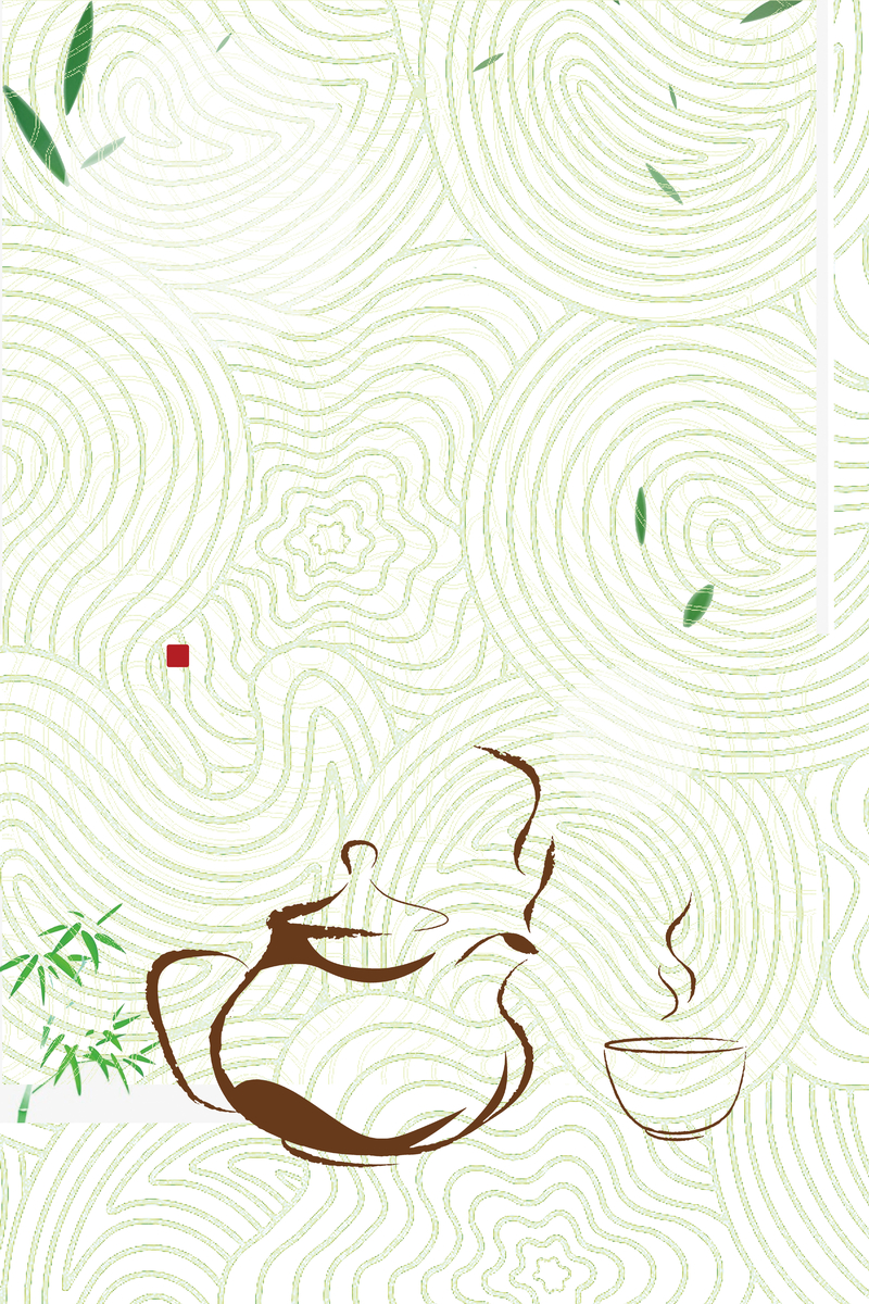 清新绿色茶艺茶叶海报背景