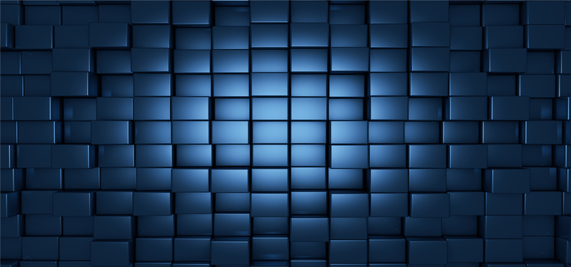 蓝色立体方形方块背景