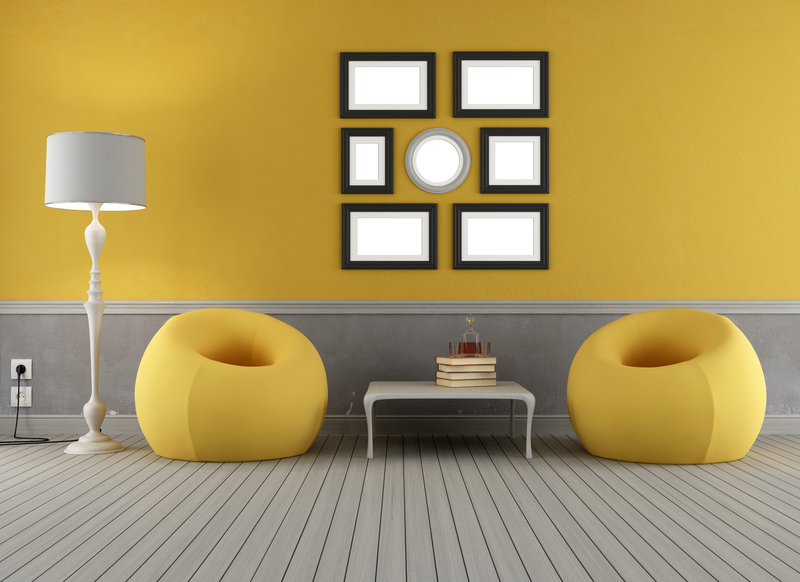 黄色主题沙发背景素材