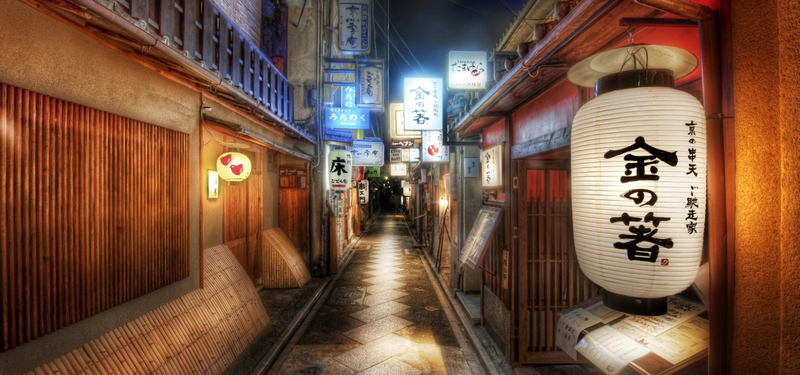 日本巷子摄影背景