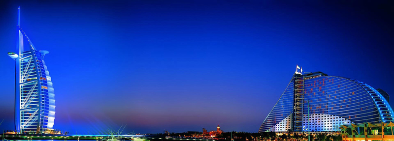 迪拜七星级酒店夜景banner壁纸