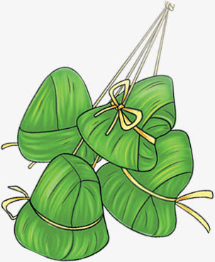 绿色艺术粽子节日礼物
