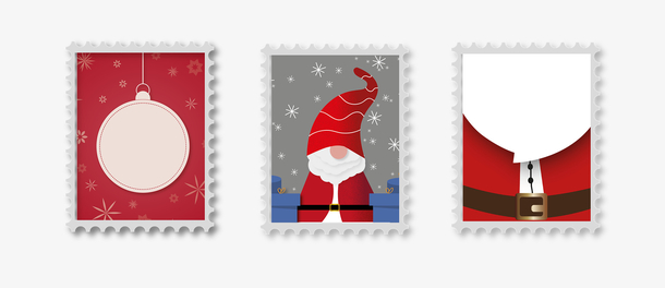 圣诞老人邮票免扣