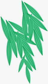 绿色卡通竹叶端午节日