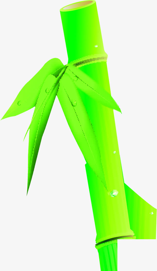 绿色卡通清新竹子