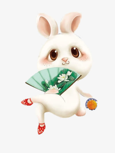 中秋节3D卡通玉兔