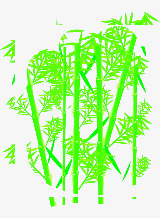 绿色卡通竹子设计