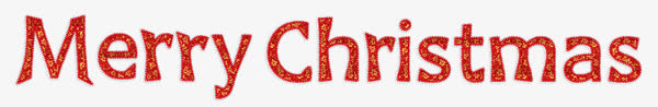 红色烫金圣诞快乐英文字体