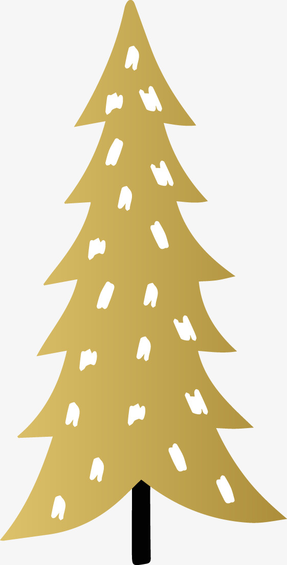 金色圣诞树装饰素材