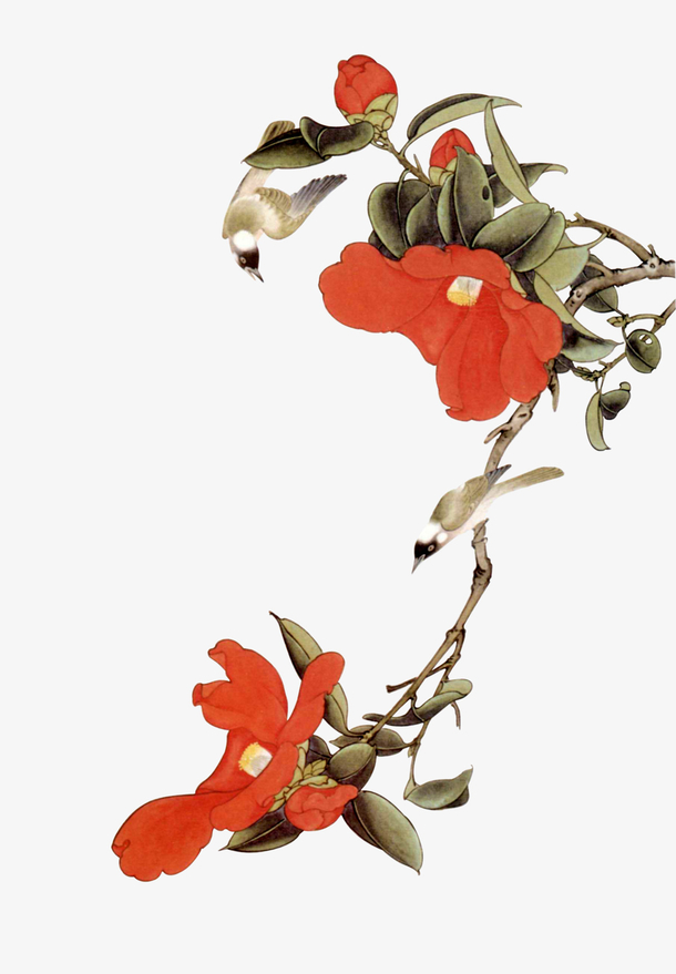 中国风手绘花素材