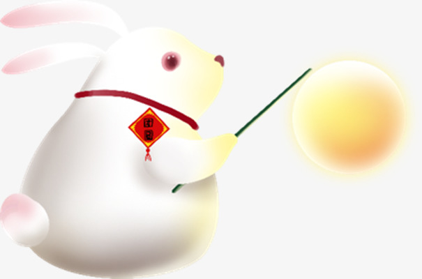 中秋节日玉兔月亮元素图案
