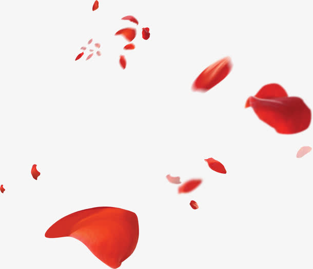 漂浮设计红色花瓣