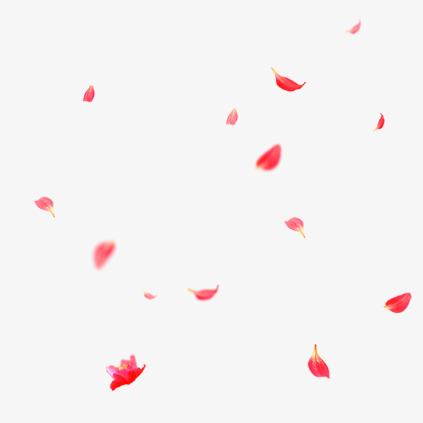 粉红色的落叶蝴蝶漂浮插图元素