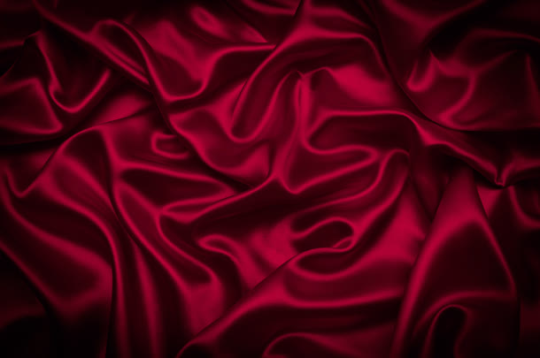 玫红色丝绸褶皱壁纸