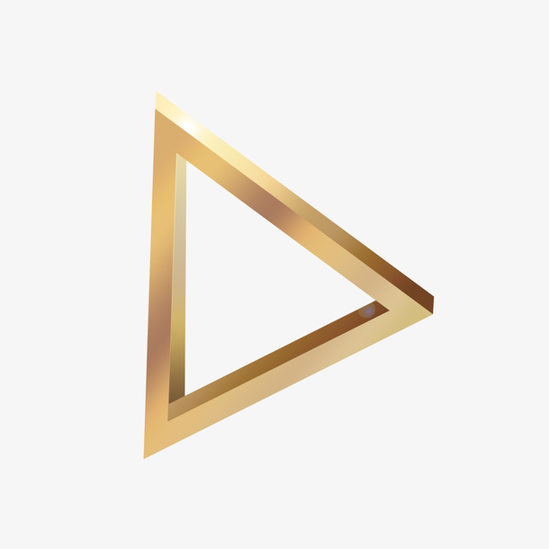 金色三角几何图形