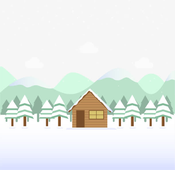 冬天的小木屋