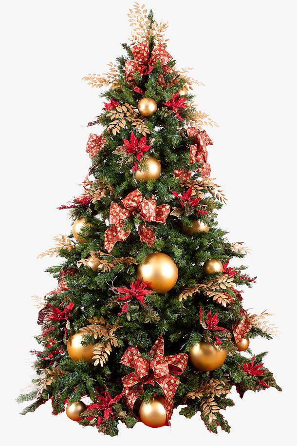 彩色装饰圣诞树元素