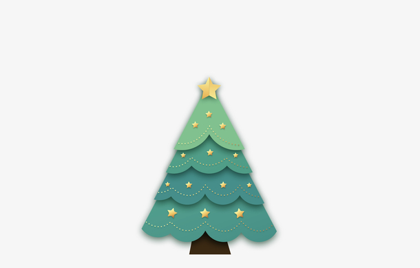 圣诞星点缀树