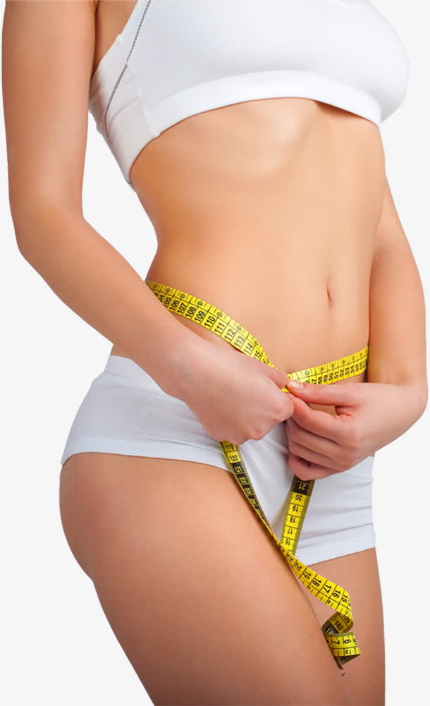 减肥健身人物腰围测量
