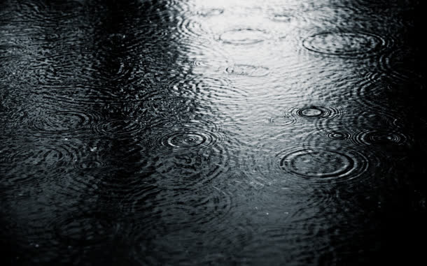 黑色雨滴水面海报背景