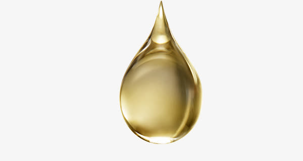 金色精油滴透明图片